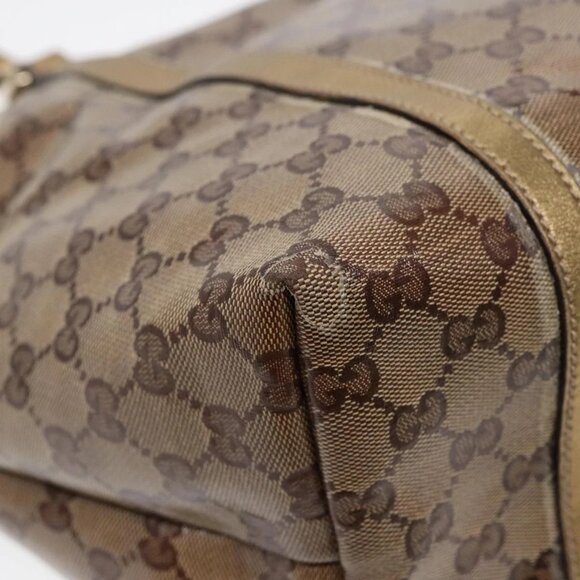 GUCCI GG Crystal Tote Bag Gold Tone Gold 197958 Auth ki4759 - Picture 5 of 16